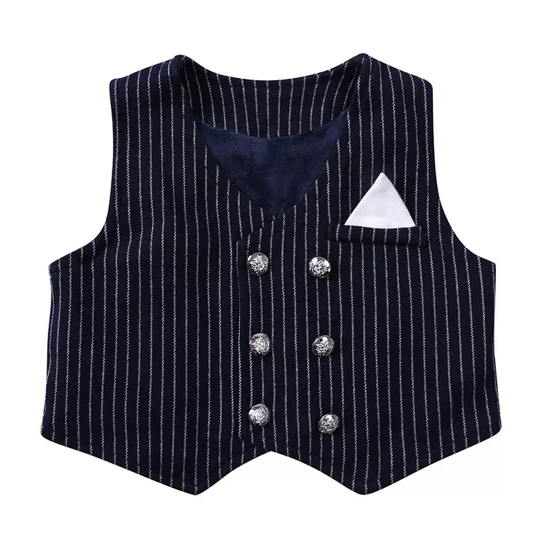 Children's Striped Vest and Pants Suit Set