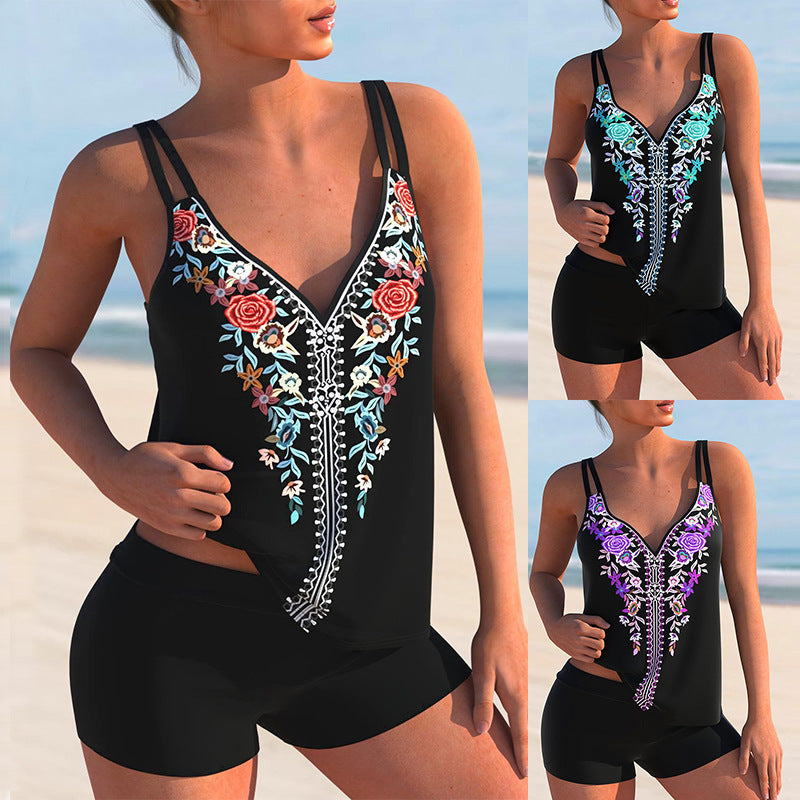 Plus Size Printed Bikini Swimsuit