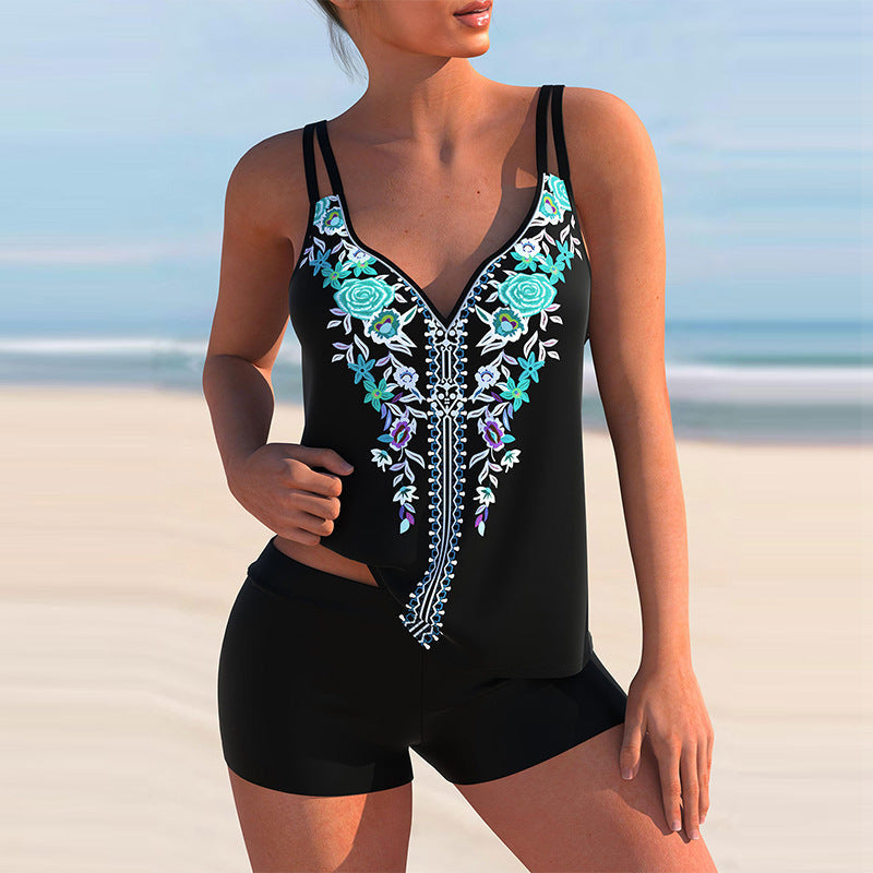 Plus Size Printed Bikini Swimsuit