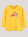 Children's Cartoon Excavator Long Sleeve T-Shirt