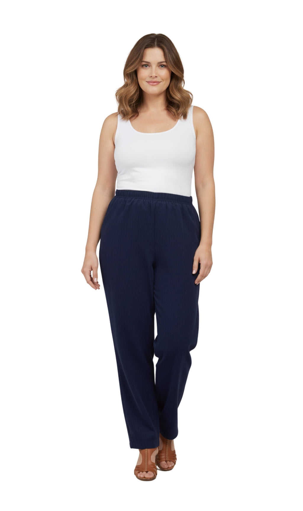 Women's Pull-On Fine Wale Corduroy Pants — Soft Covered Elastic Waist