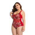 Printed Retro One-Piece Plus Size Swimsuit