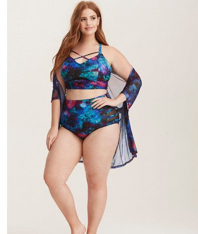 Plus Size Printed Bikini Swimsuit