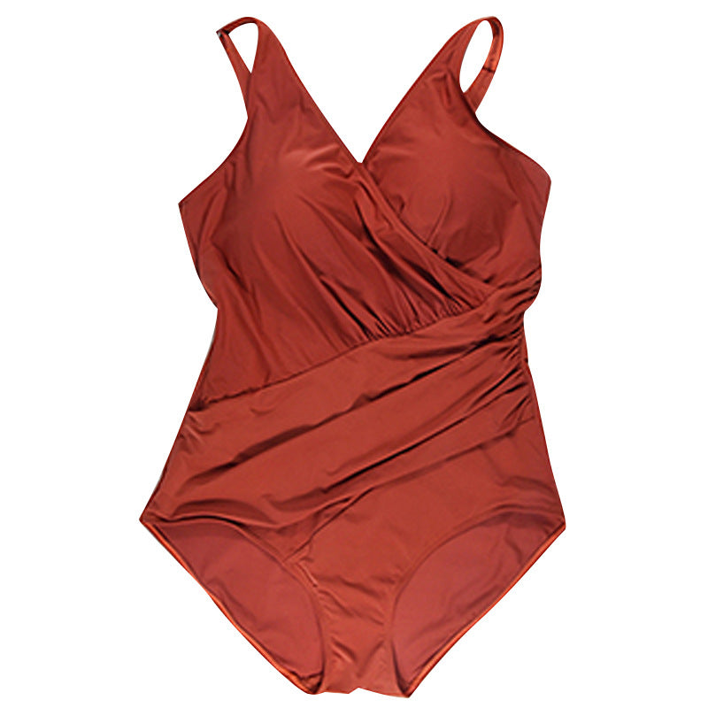 Plus Size High Waist One-Piece Swimsuit
