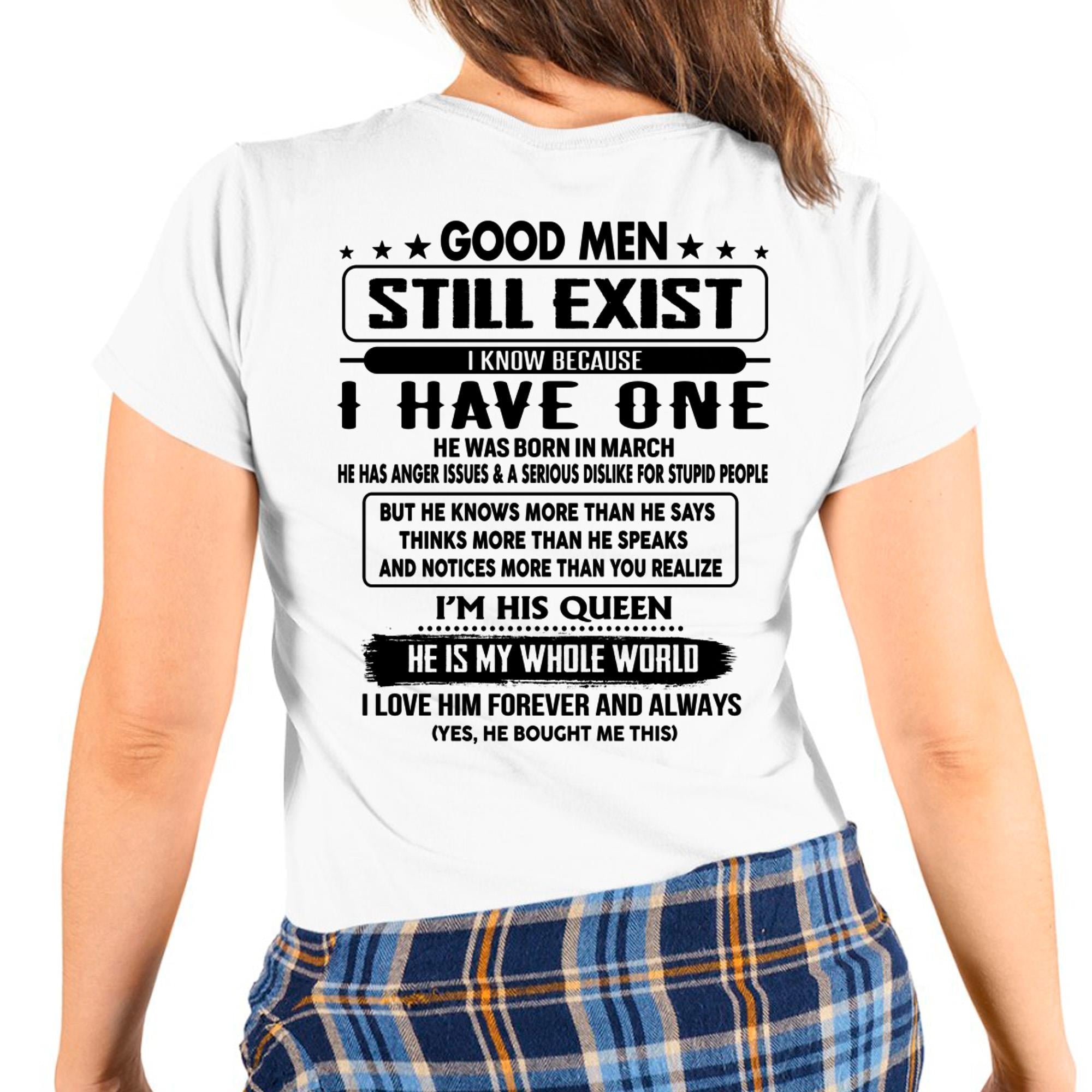 March - Good men Still Exist - gift for your girlfriend, wife from Husband - NGHL03 (SKU-GMSAU-03)