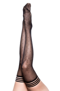 Ally: 1940s Polka Dot Flashback Thigh Highs. Petite to Plus Size