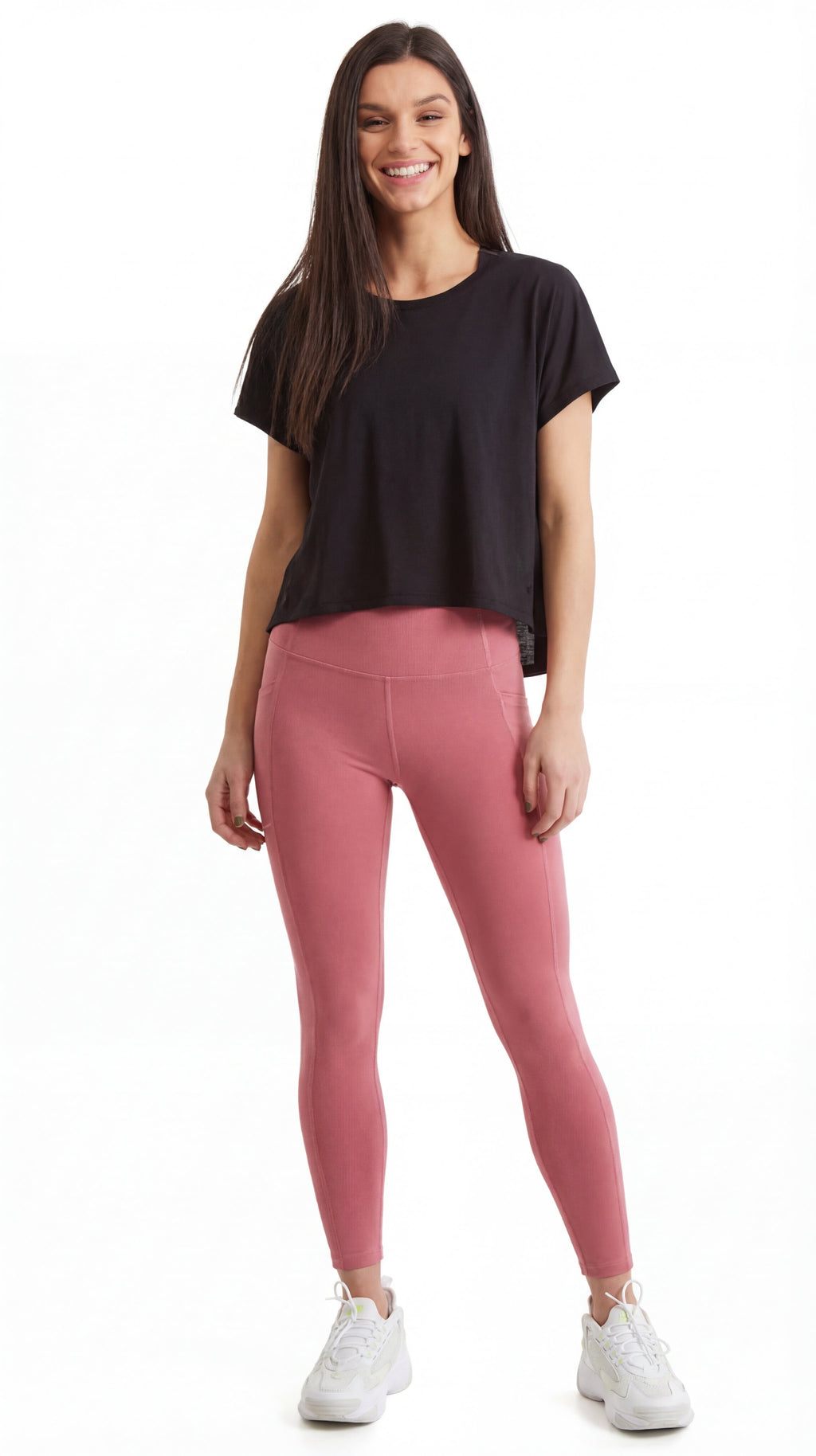 Women's 7/8 Leggings with Side Phone Pockets — Compression Double Knit