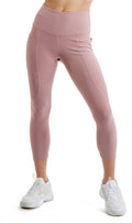 Women's Capri Leggings with Side Phone Pockets — 21 Inch Inseam