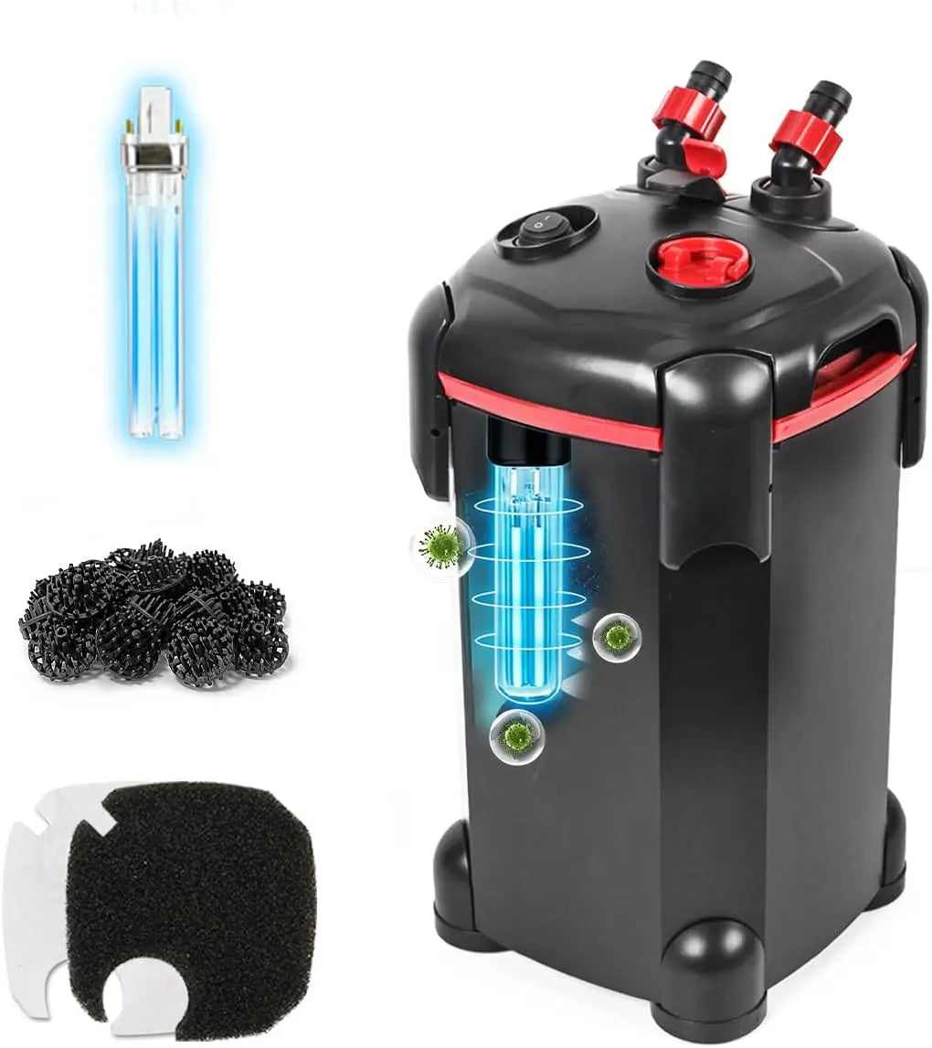 Canister Freshwater Aquarium Filter 172GPH or 225GPH Ultra Quiet up to 55 Gal