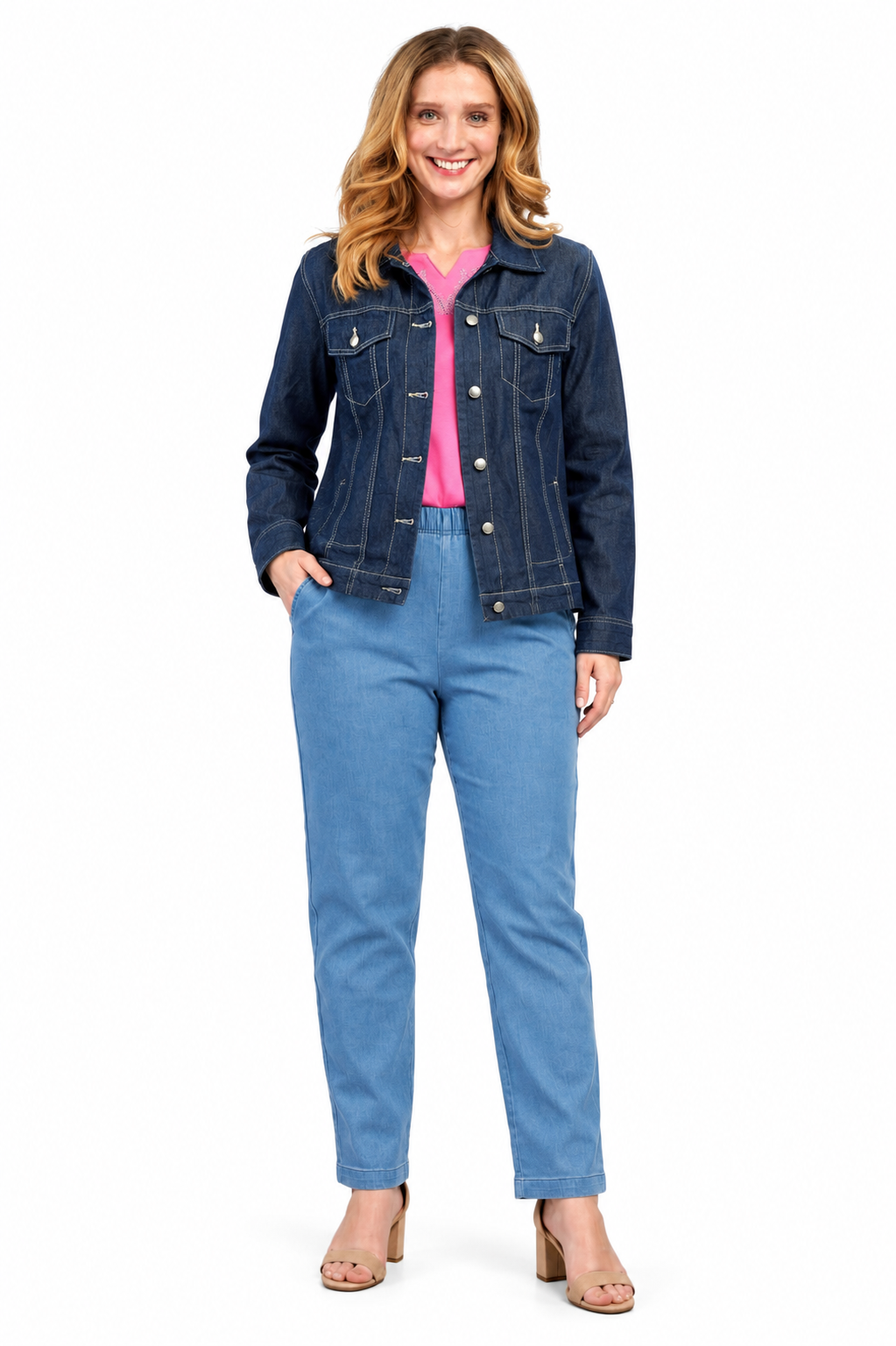 Women's Classic Button Front Denim Jacket — Timeless Everyday Style