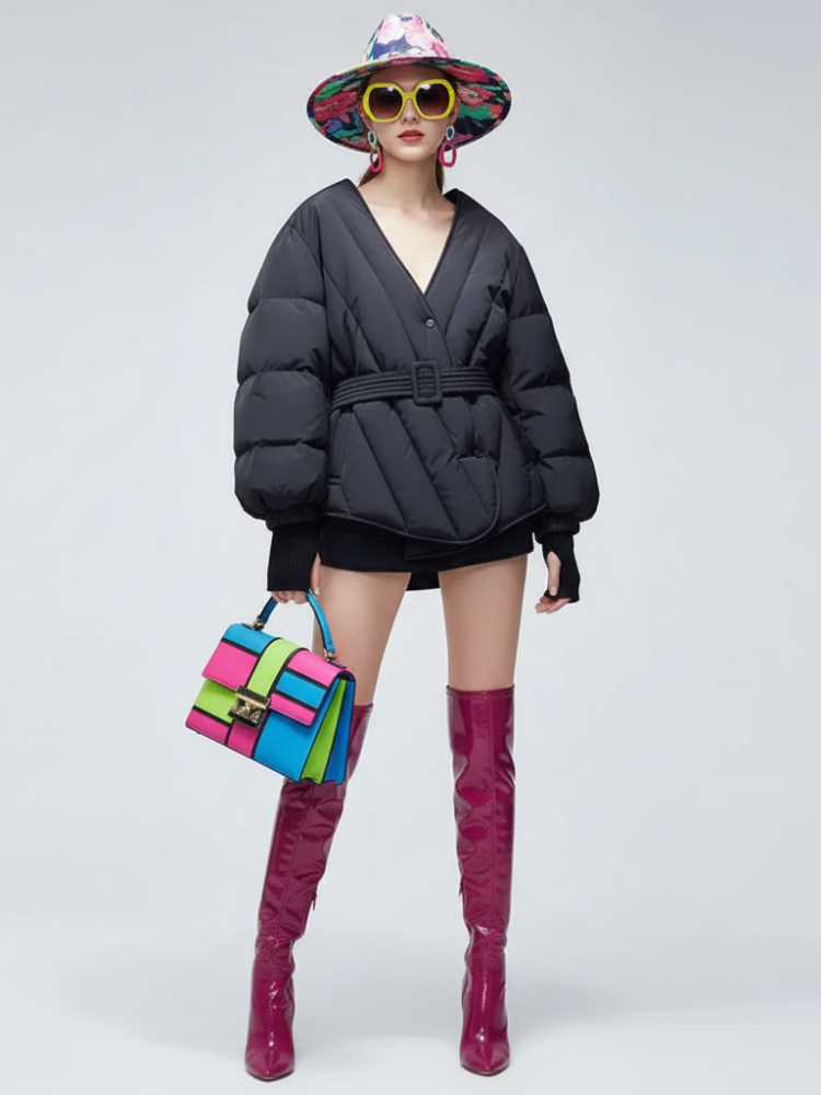 Classic Crossed Puffer Jacket SUTTON PLACE BYMANYC ® New York