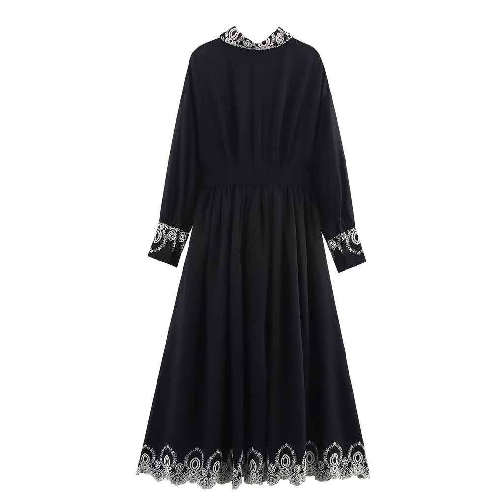 Elegant Embroidered Dress, Central Park | Women - BYMANYC ® New York