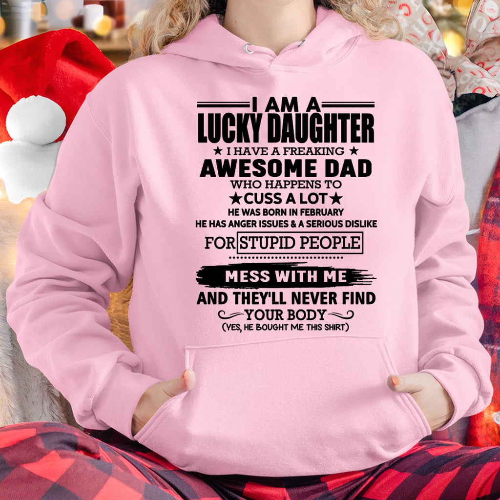 February - I'm Lucky Daughter - Gift for Daughter from Dad - NGHL02 (SKU-T1406DD-02)