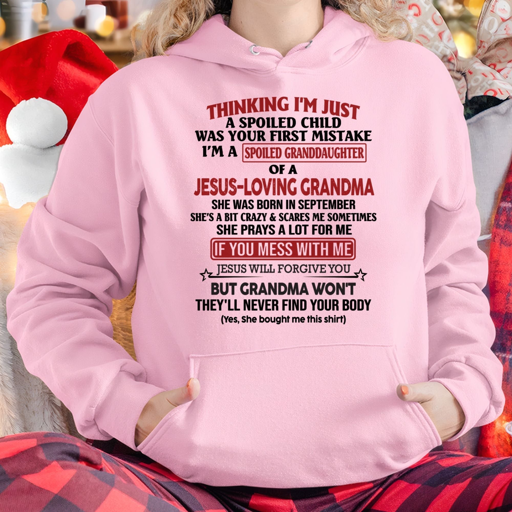 Christian Girl Shirt – Spoiled by Grandma September Edition – From Grandma to Granddaughter NGHL09 (SKU07-181-09)