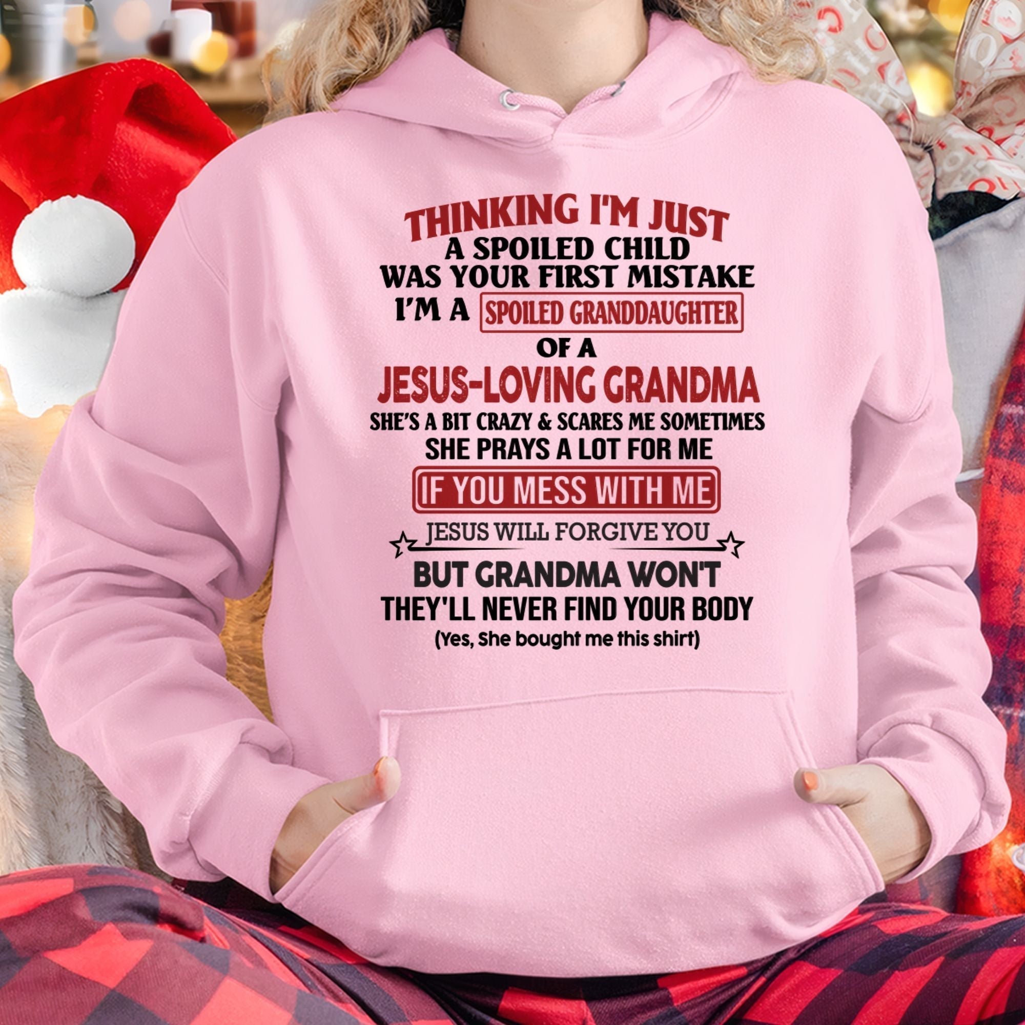 Christian Girl Shirt – Spoiled by Grandma – From Grandma to Granddaughter NGHL00 (SKU07-181-00)