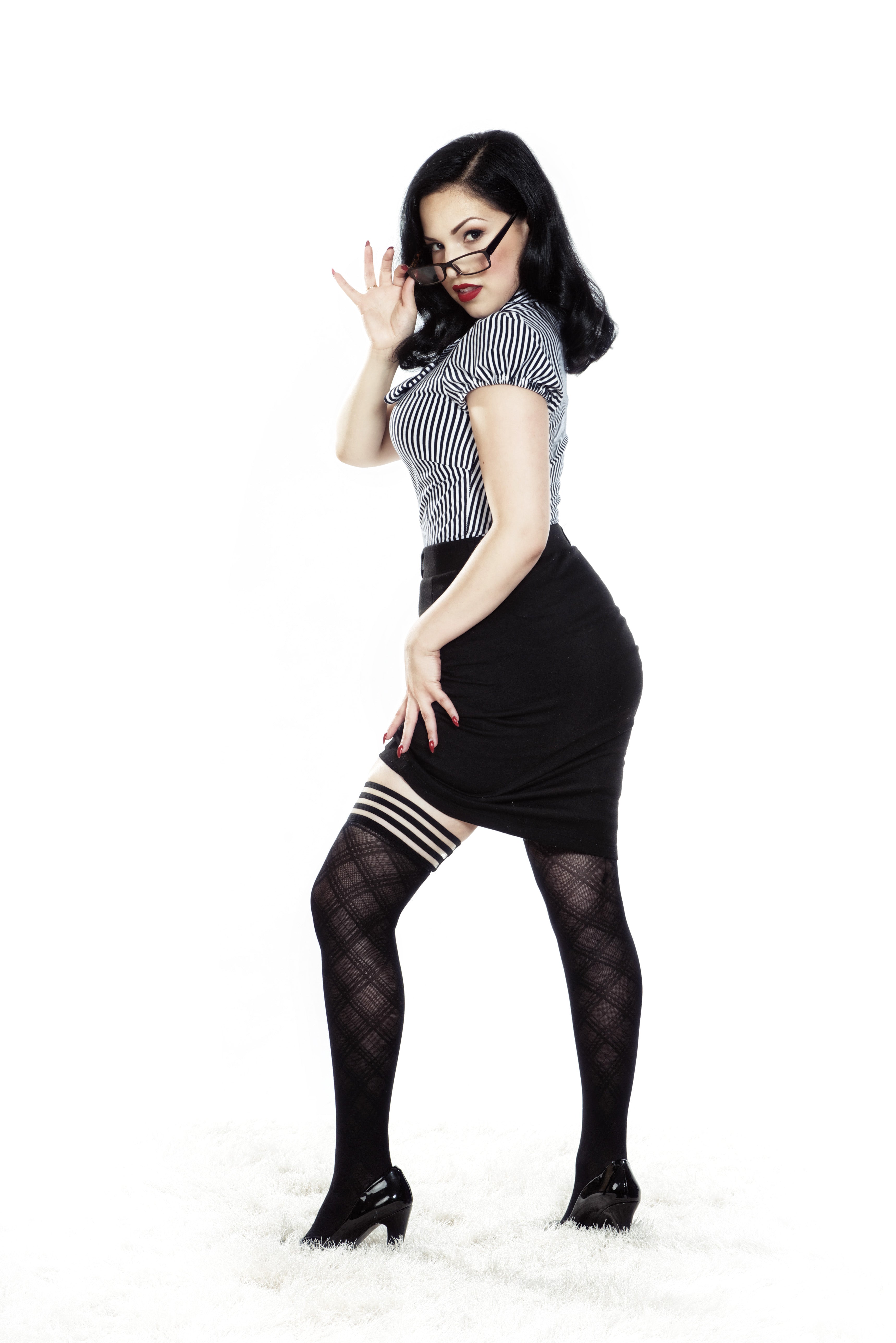 Tiffany: It Doesn't Have to Glitter to be a Diamond. Petite to Plus Size Thigh Highs
