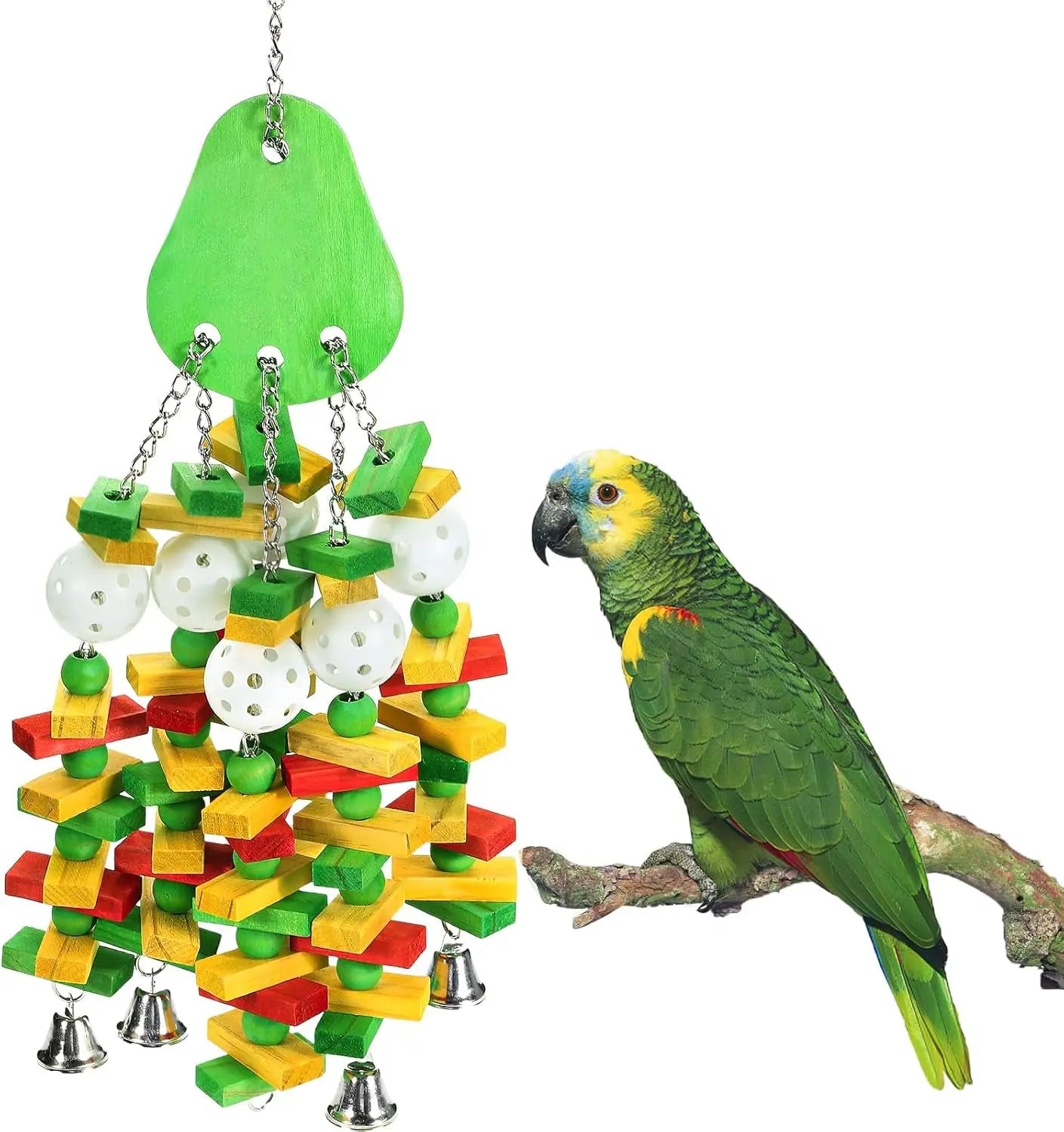 Large Parrot Chew Toy 22” for Macaws, African Grey, Cockatoo & Amazon Birds