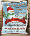 BLANKET FOR DAUGHTER – COMFORT & WARMTH CHRISTMAS GIFT FROM DAD  Sherpa Fleece Quilt Blanket NTTD00