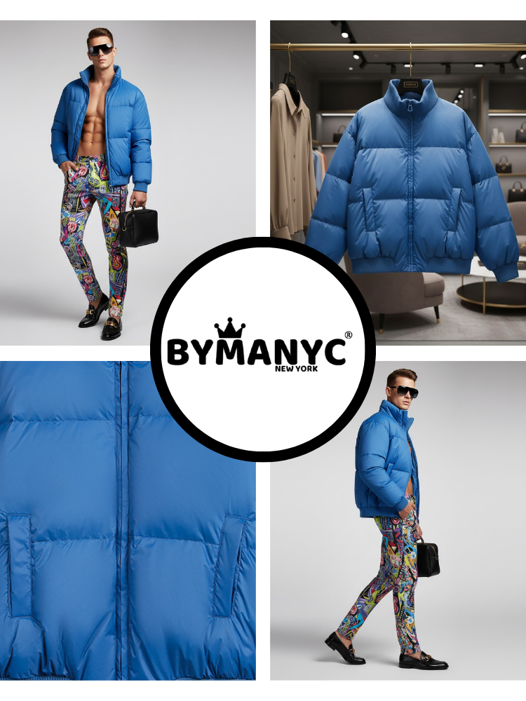 Men's Puffer Jacket TIMES SQUARE NYFW New Colecction BYMANYC ® New York-1