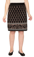 Women's Jacquard Knit Sweater Skirt — Knee Length