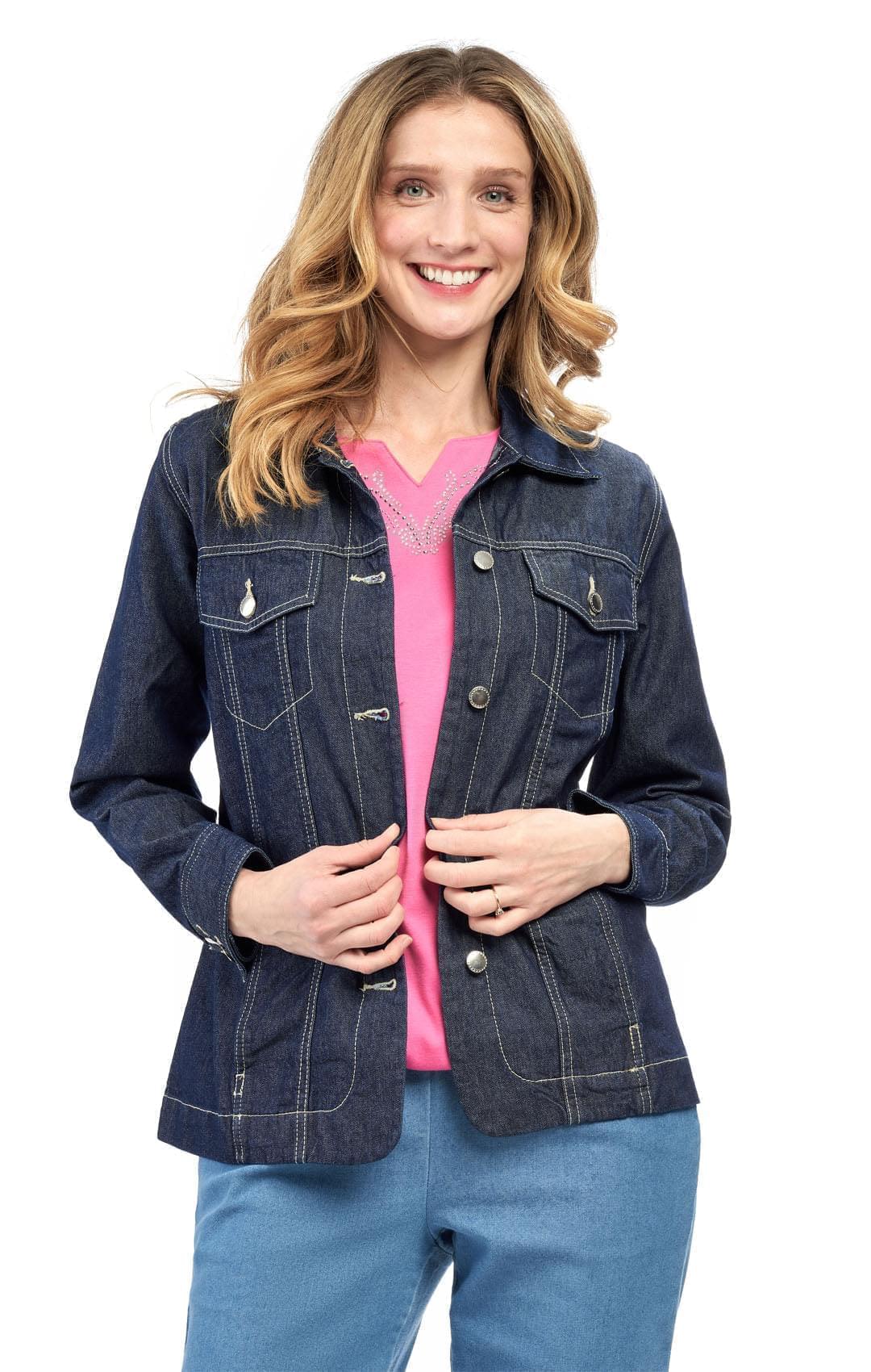 Women's Classic Button Front Denim Jacket — Timeless Everyday Style