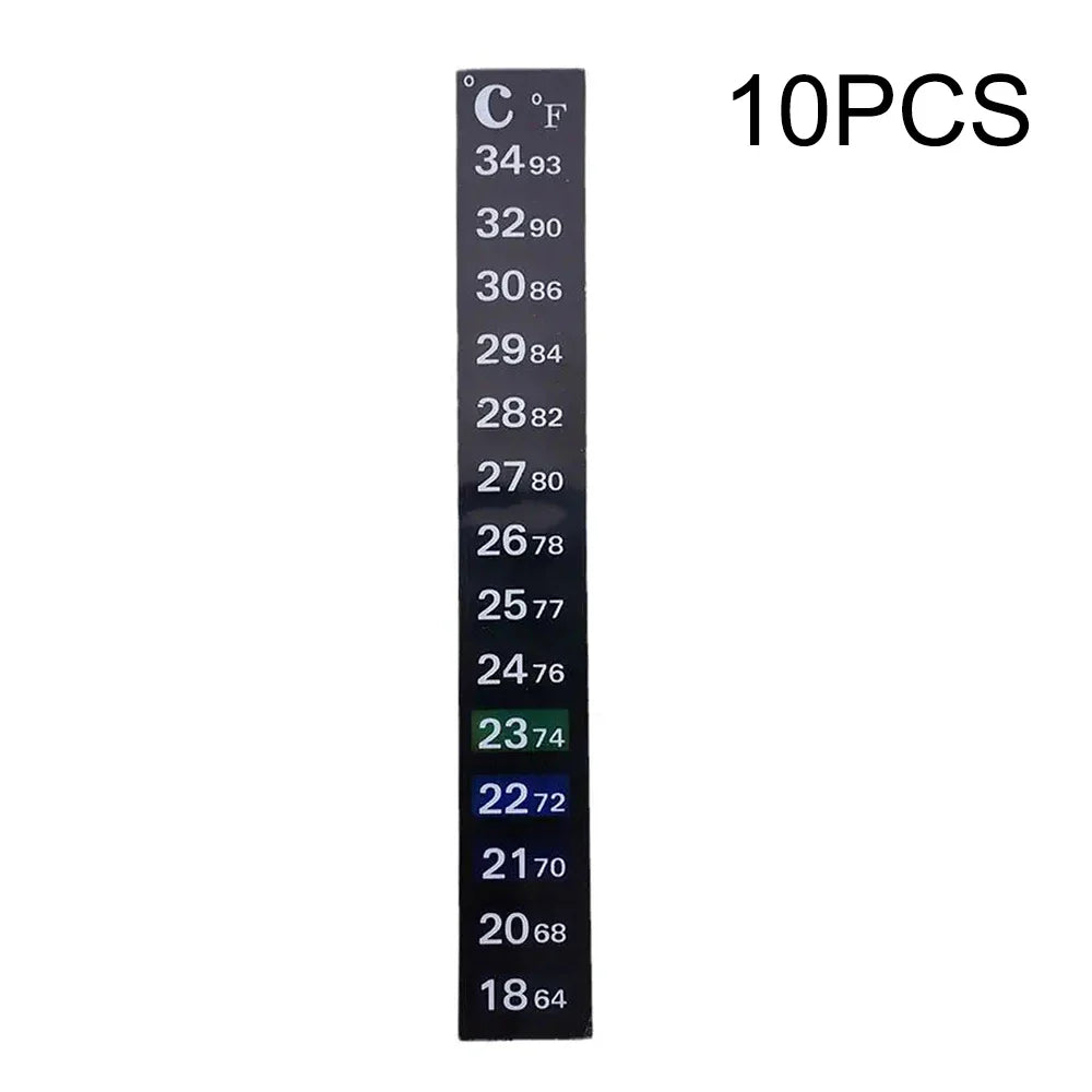 5Pcs/10Pcs Aquarium Fish Tank Strip Stick-on discolor Thermometer Sticker Adhesive Sticky Dual Scale Sticker Temperature Tools