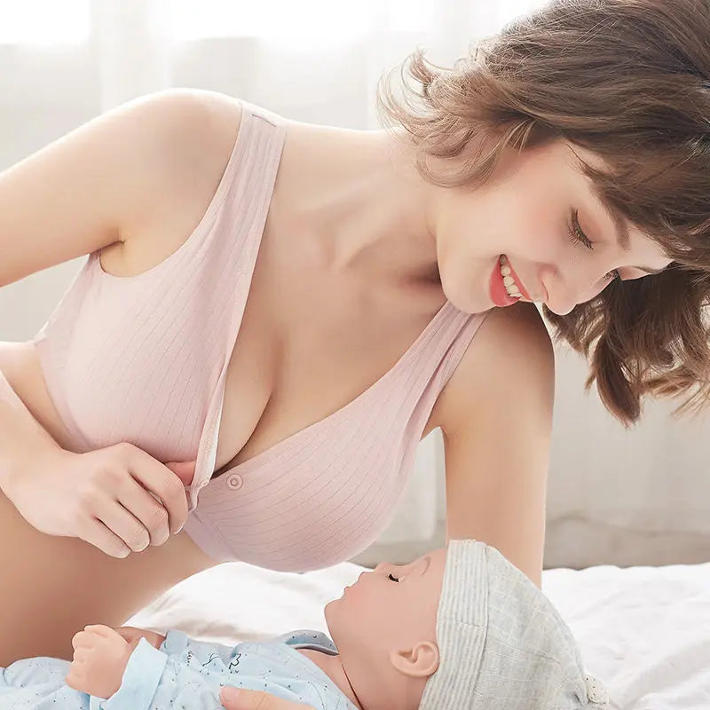 Vest Nursing Bra Pure Cotton Wireless Maternity Underwear Seamless