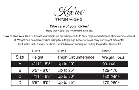 Bridal Sammy Thigh Highs. Petite to Plus Size