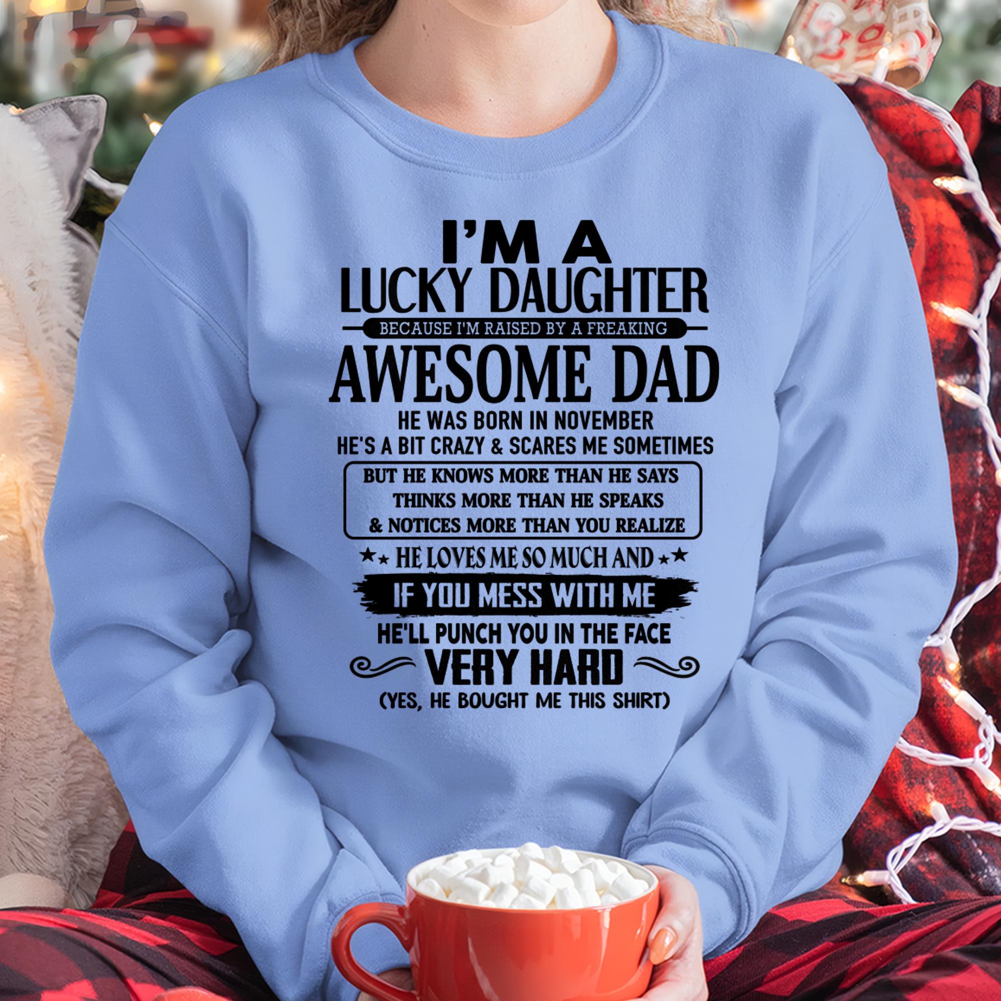 December - I'm Lucky Daughter - Gift for Daughter from Dad - NGHL12 (SKU-TLUCKYDD-12)