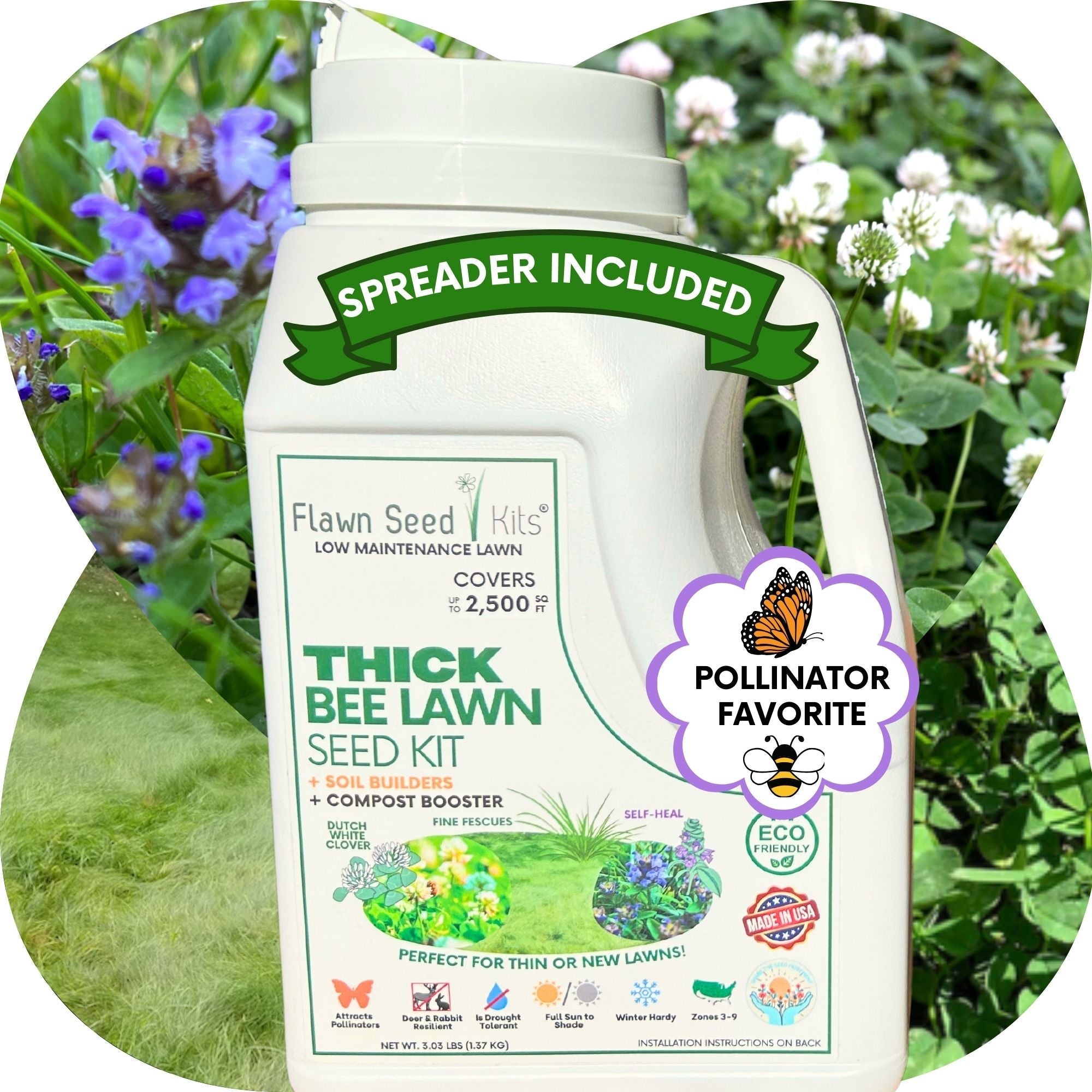 Thick Bee Lawn Seed Kit