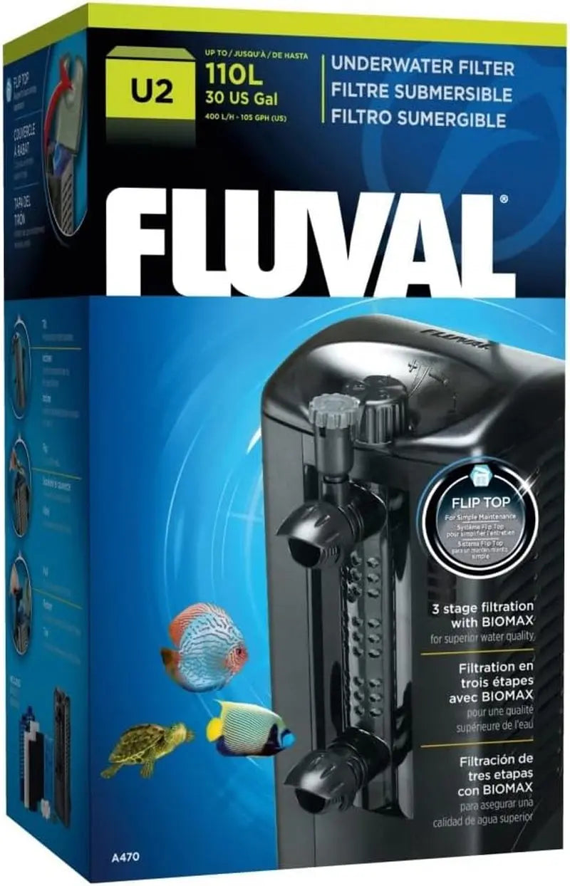 U2 U3 U4 Underwater Aquarium Filter 3 Stage Fresh Salt 40 Gallon