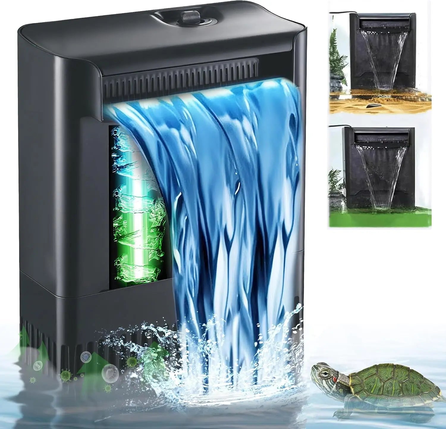 UV Aquarium Internal Filter 20-150 Gal 4 Stage Adjustable Flow