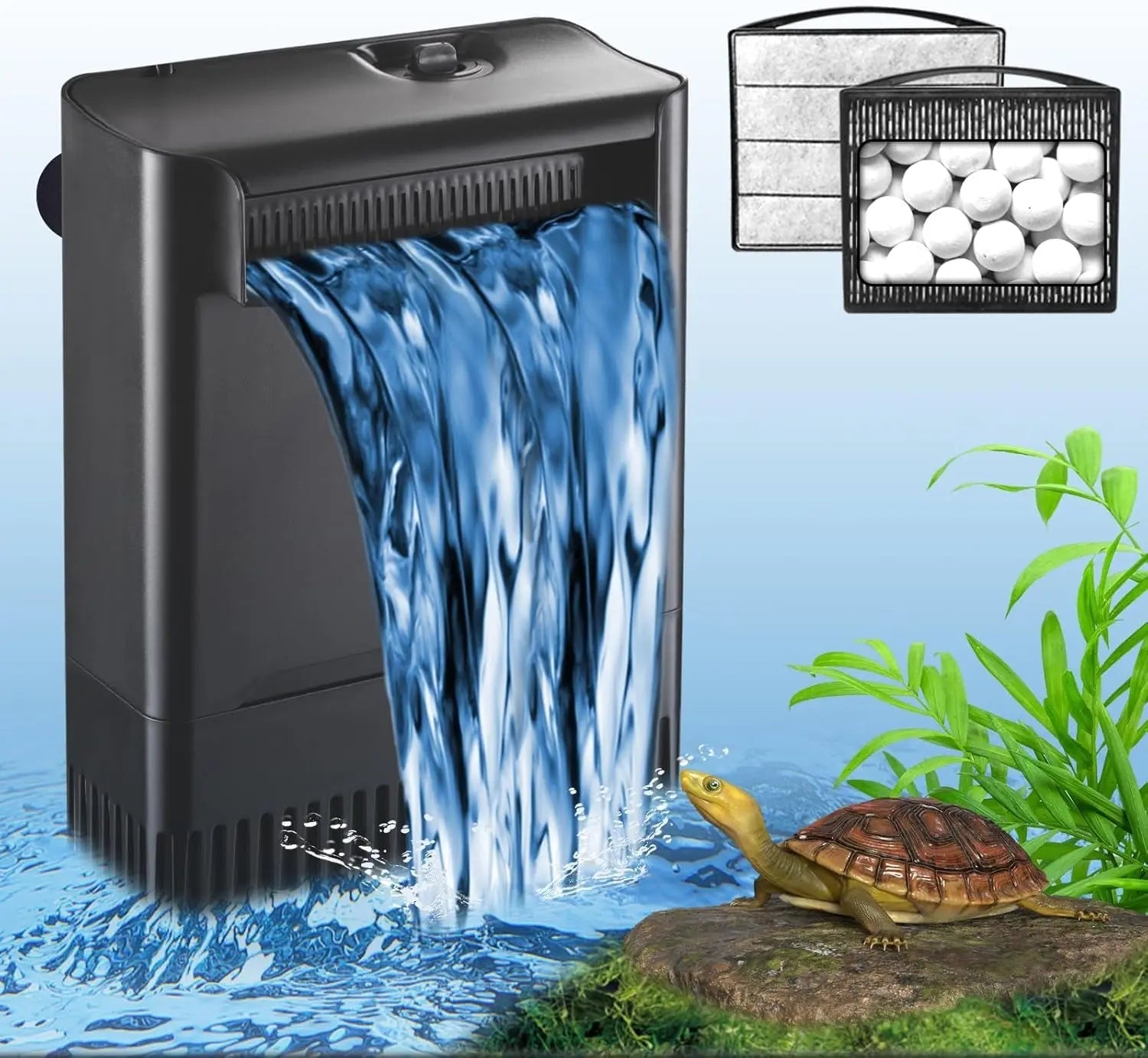 UV Aquarium Internal Filter 20-150 Gal 4 Stage Adjustable Flow