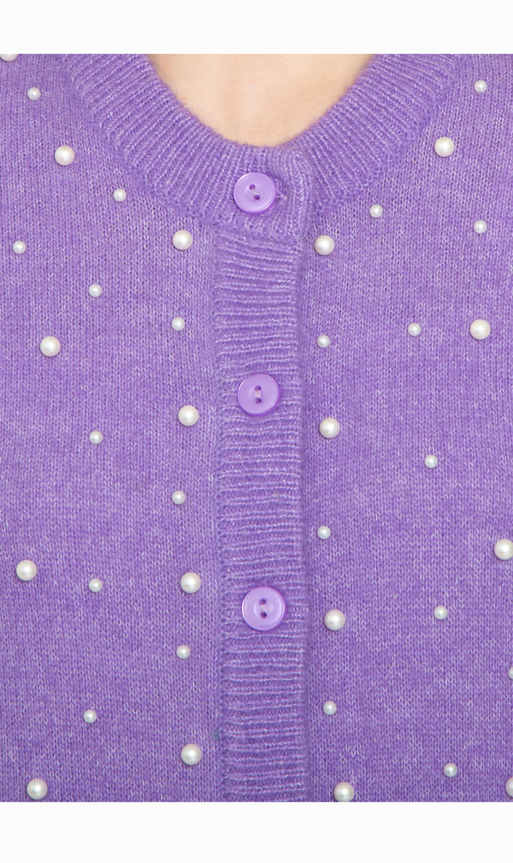 Women's Faux Pearl Button Cardigan — Cashmere-Like Soft Knit
