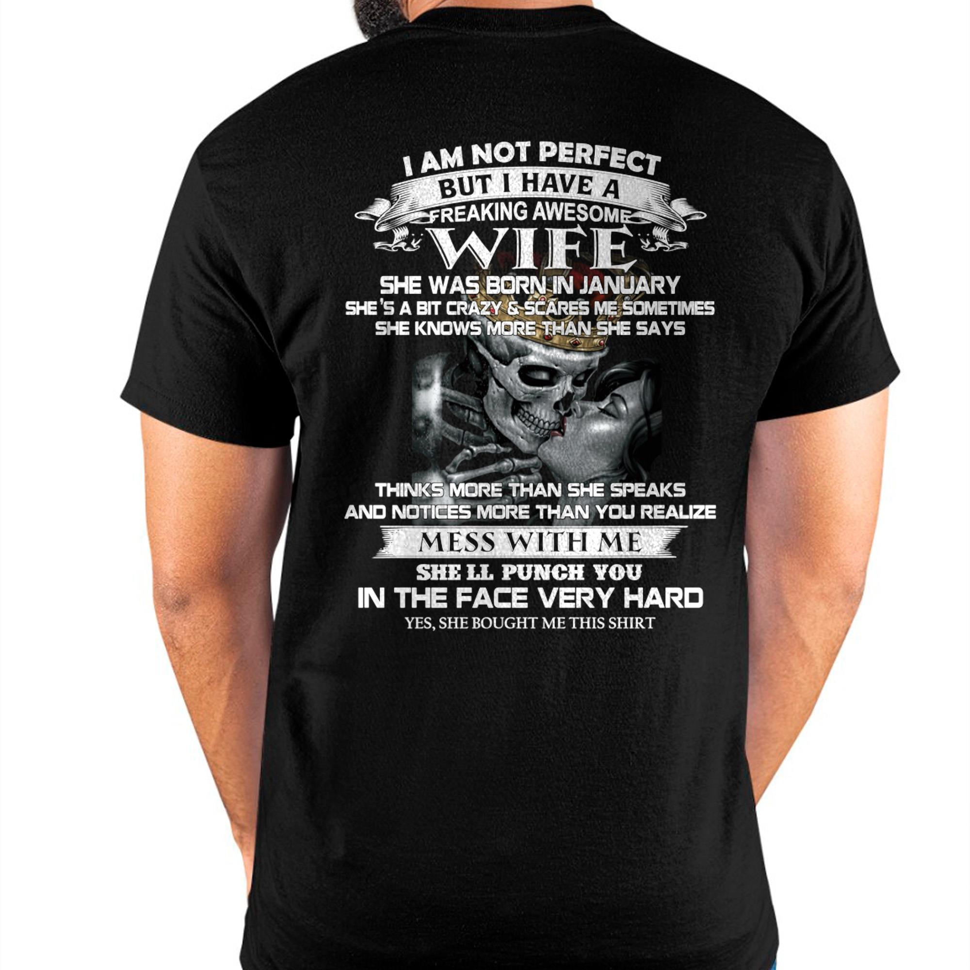 January - I Am Not Perfect But I Have A Freaking Awesome Wife - Gift For Husband From Wife - NGHL01 (SKU06-34-01)