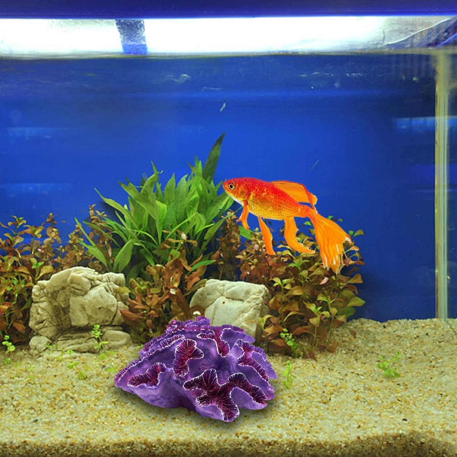 Aquarium Coral Decor Artificial Fish Tank Ornament Colorful Resin
