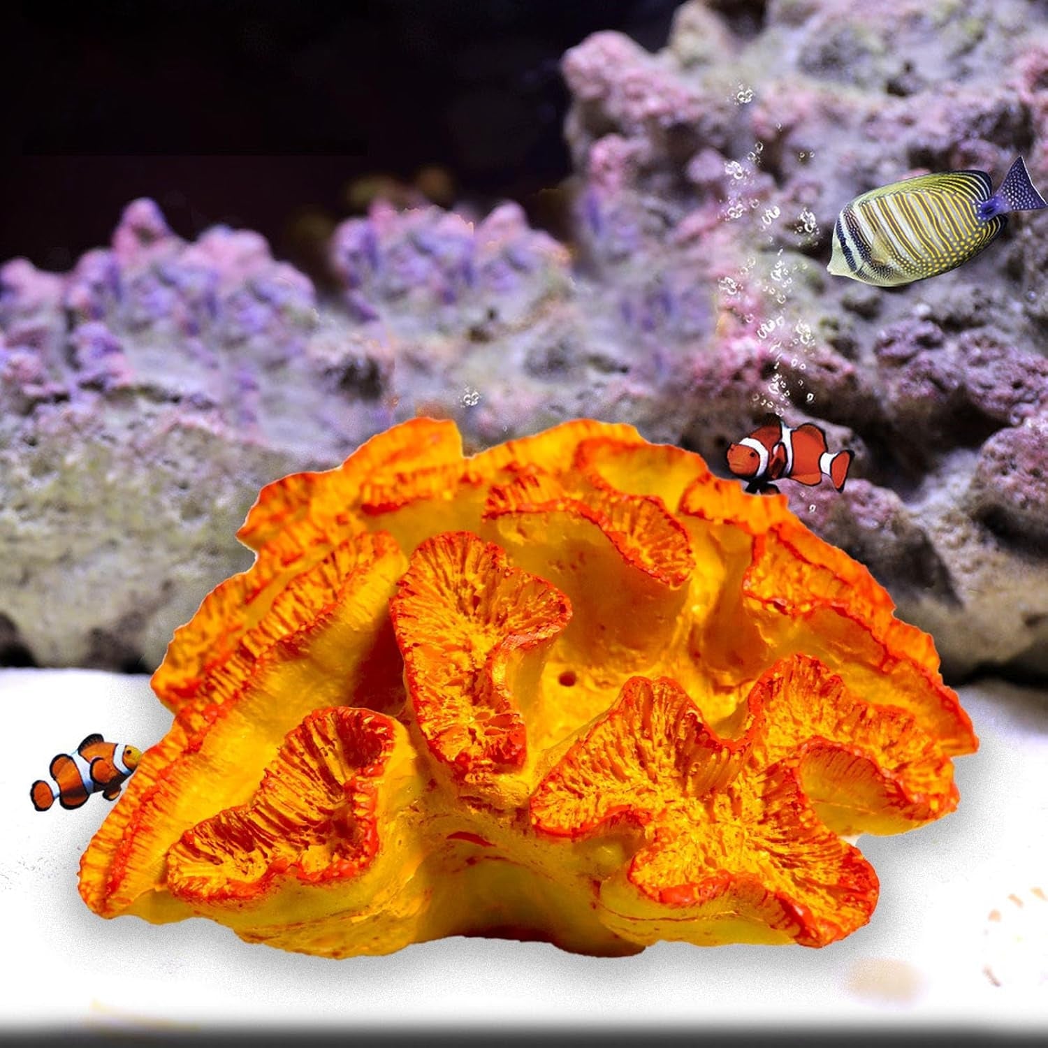Aquarium Coral Decor Artificial Fish Tank Ornament Colorful Resin