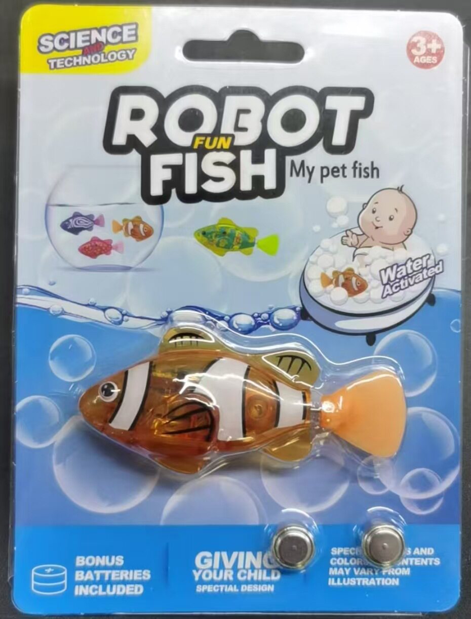 Pet Fish Simulation Light-Activated Clownfish Bathing And Splashing Toy