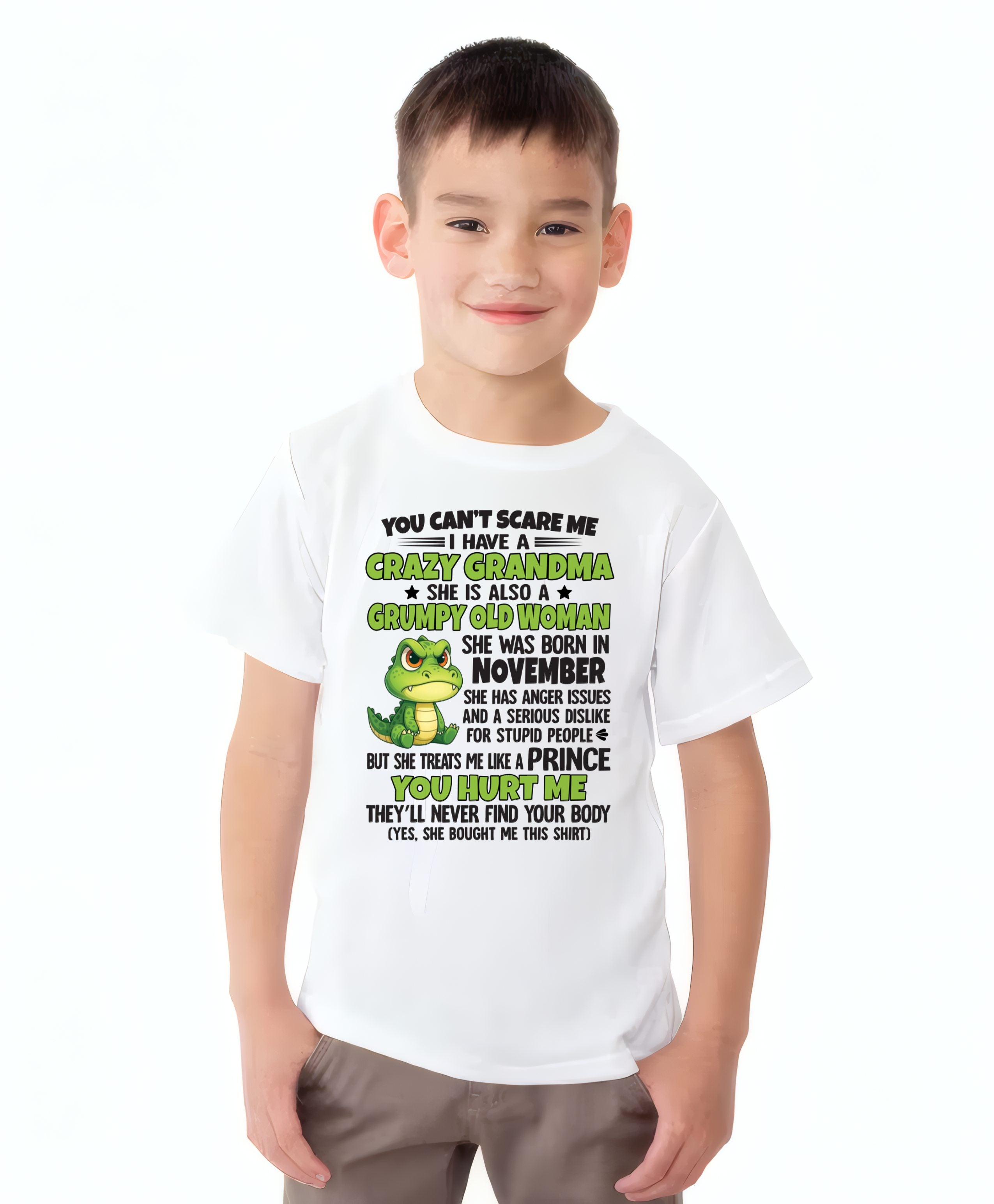 NOVEMBER - YOU CAN'T SCARE ME - FOR GRANDSON - GIFT FROM GRANDMA - NGHL11 (SKU09-85-11)