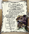 TO MY DAUGHTER - GIFT FOR DAUGHTER - Sherpa Fleece Quilt Blanket (SKUB-BLK-MOM01)
