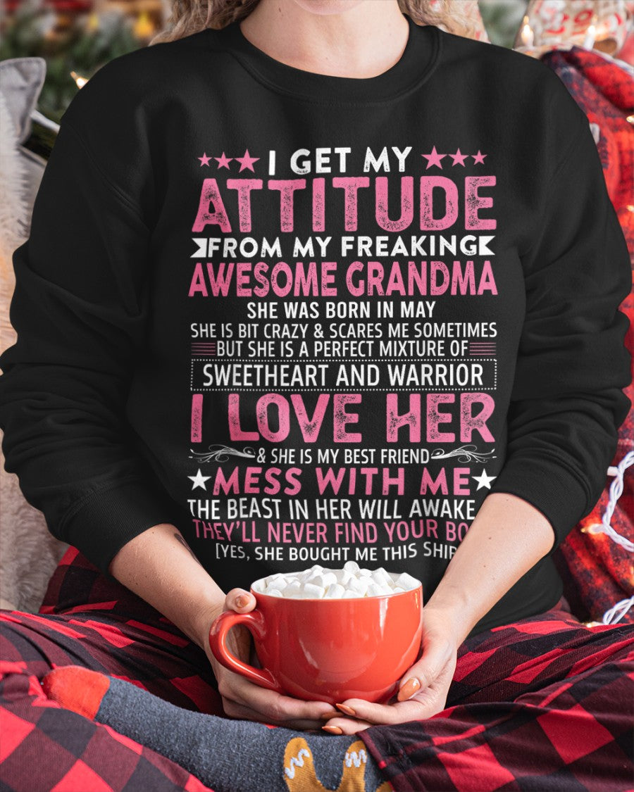 I GET MY ATTITUDE FROM MY GRANDMA MAY EDITION – FROM GRANDMA TO GRANDDAUGHTER NGHL05 (SKU07-163-05)