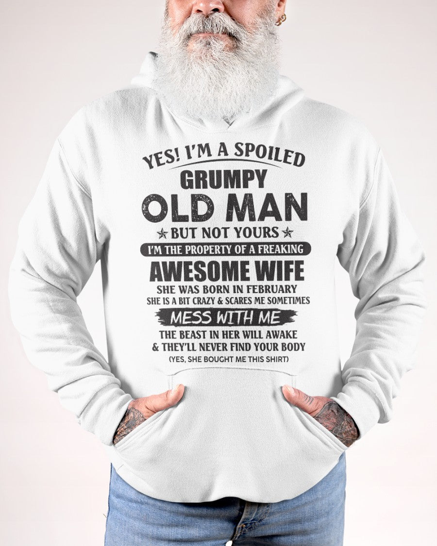 Awesome wife February - Perfect gift for your husband from wife - NGHL02 (SKU96-68-02)