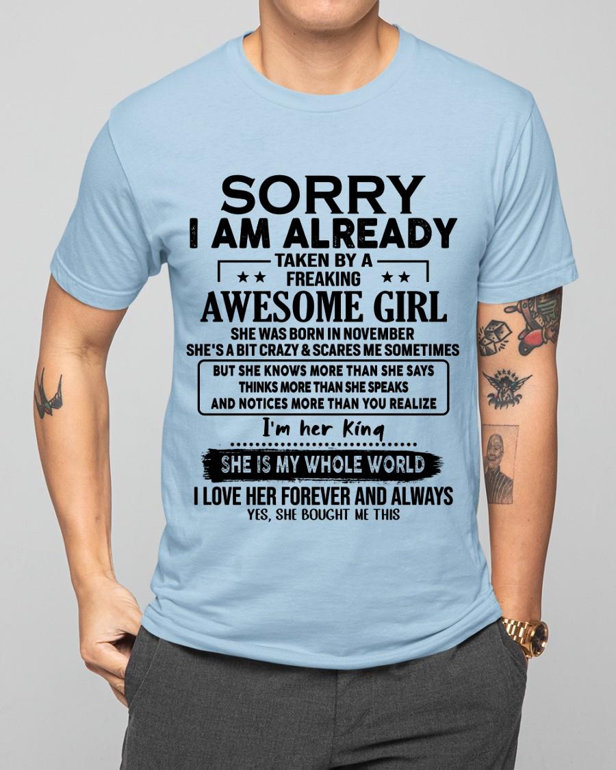 November - Awesome Girl born in November - Special gift for your boyfriend - From Wife NGHL11 (SKU.AT16)