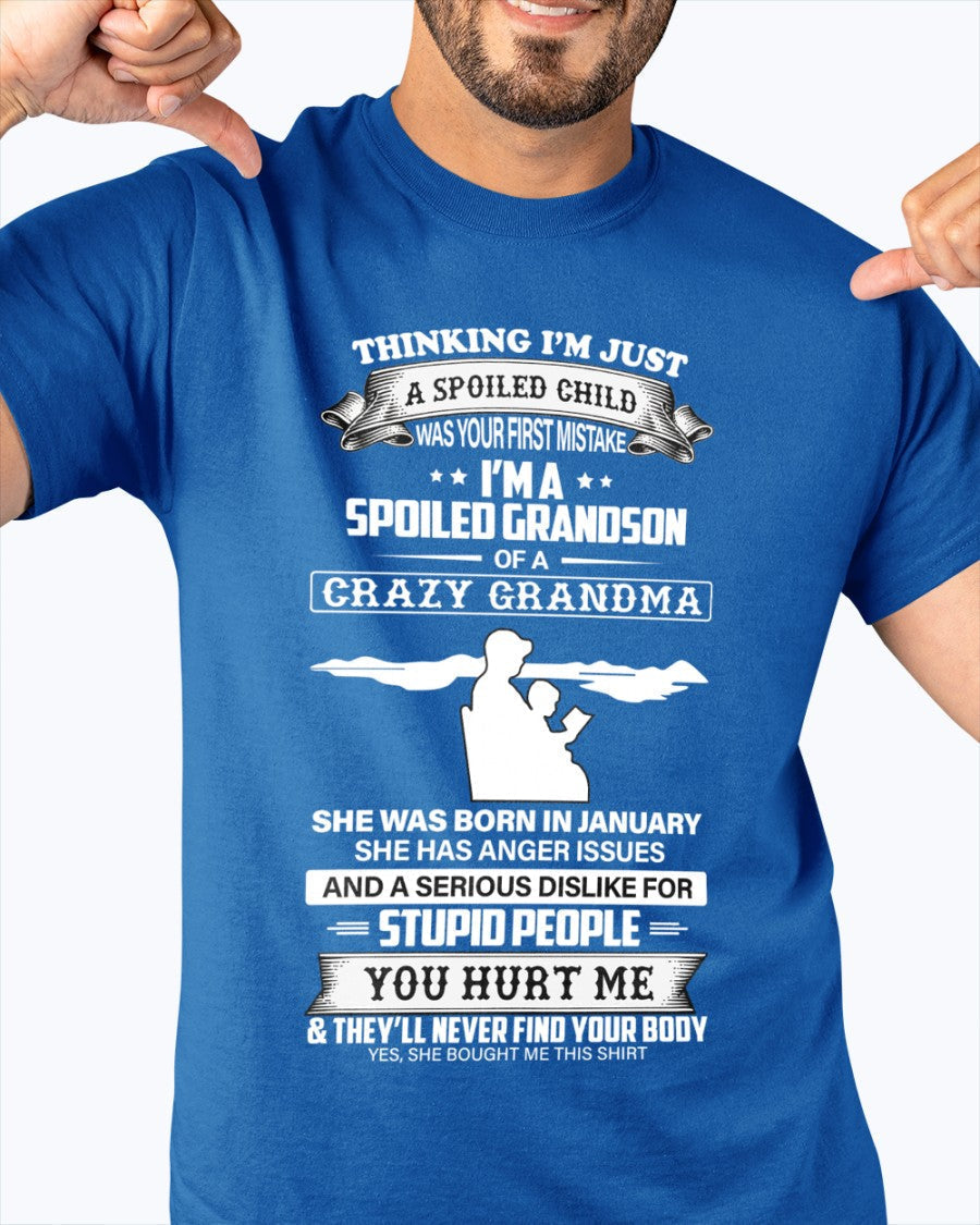 Spoiled by Grandma Shirt January Edition – From Grandma to Grandson NGHL01 (SKU-GMS2-01)