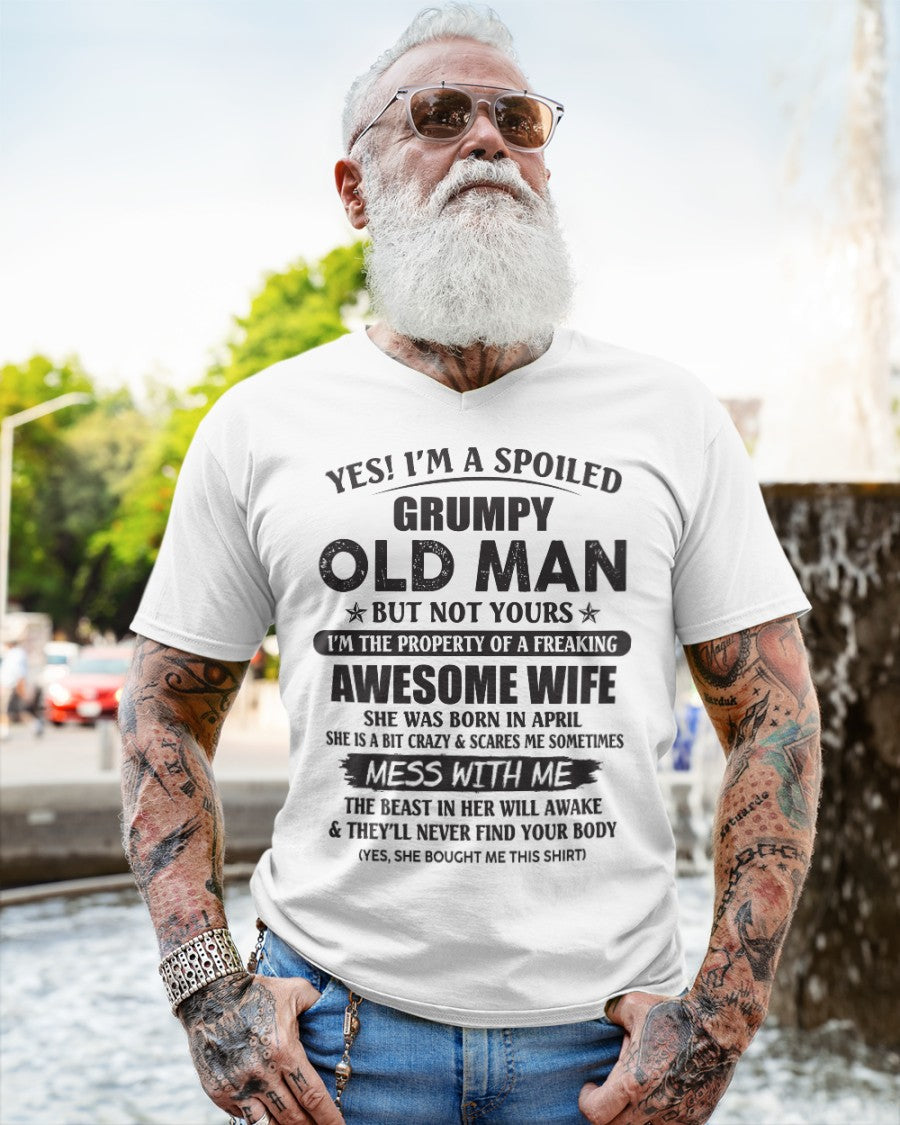 Awesome wife April - Perfect gift for husband from wife - NGHL04 (SKU96-68-04)