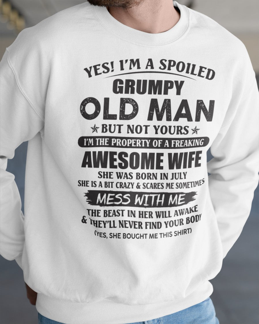 Awesome wife July- Perfect gift for your husband from wife  - NGHL07 (SKU96-68-07)