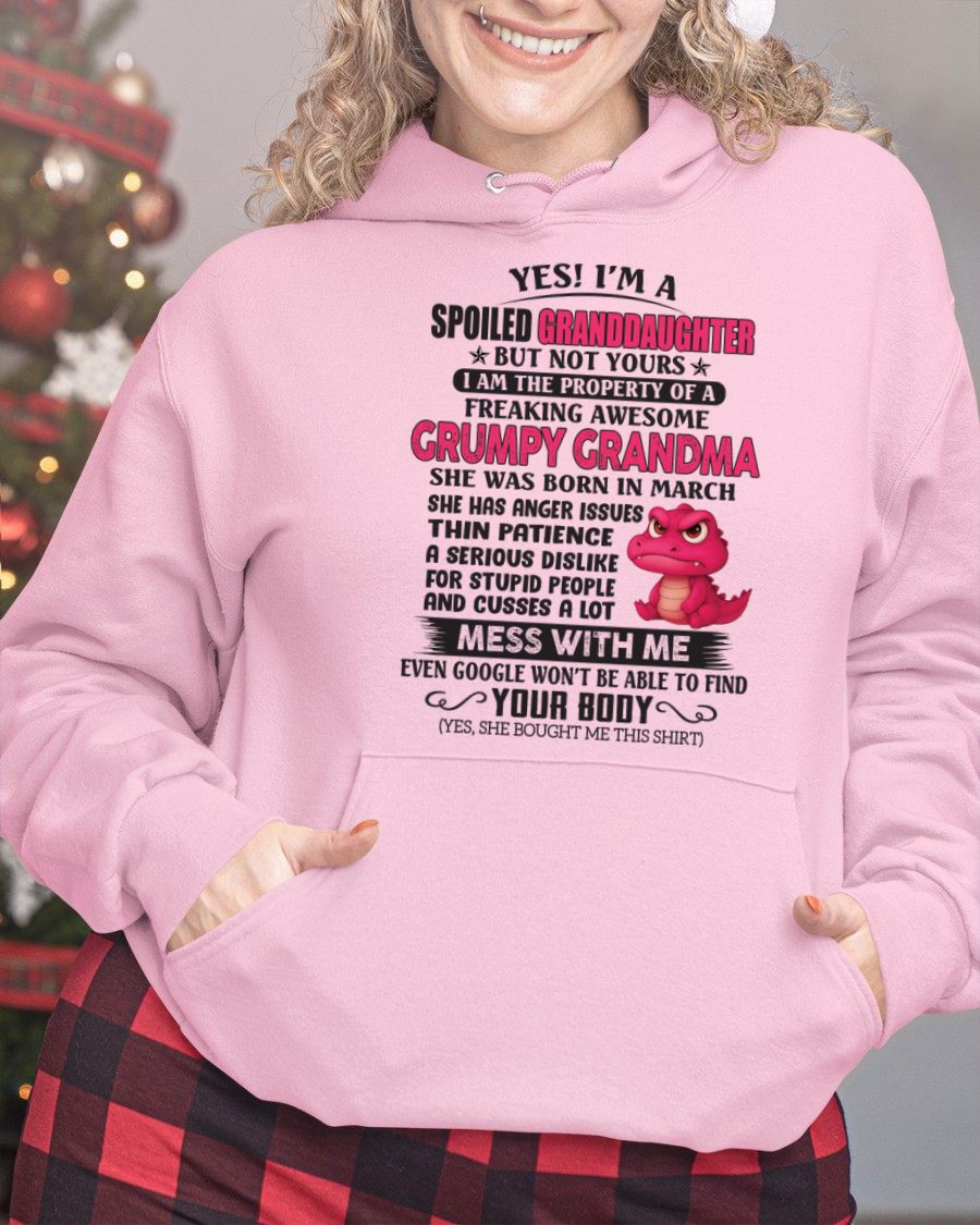 MARCH - YES, I'M A SPOILED GRANDDAUGHTER - GIFT FROM GRANDMA - NGHL03 (SKU09-96-03)