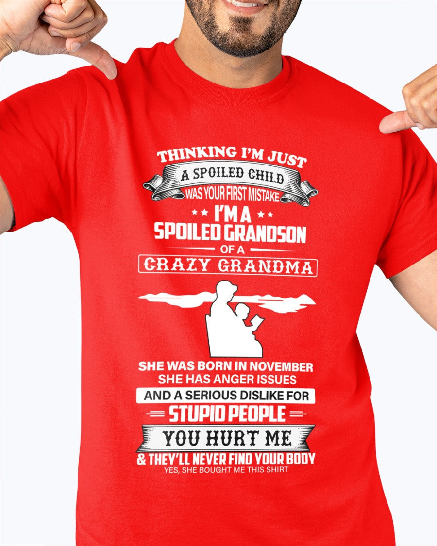Spoiled by Grandma Shirt November Edition – From Grandma to Grandson NGHL11 (SKU-GMS2-11)