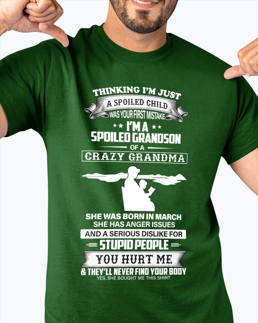 Spoiled by Grandma Shirt March Edition – From Grandma to Grandson NGHL03 (SKU-GMS2-03)