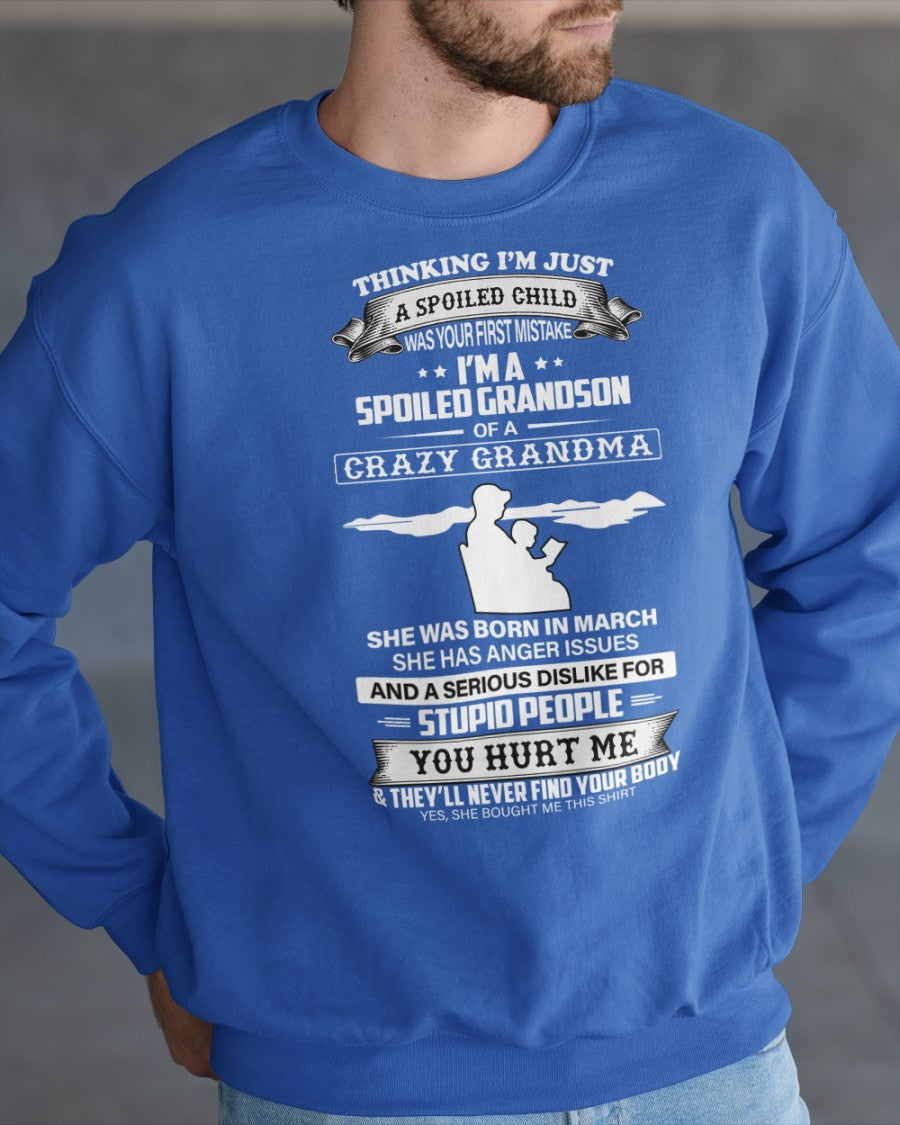 Spoiled by Grandma Shirt March Edition – From Grandma to Grandson NGHL03 (SKU-GMS2-03)